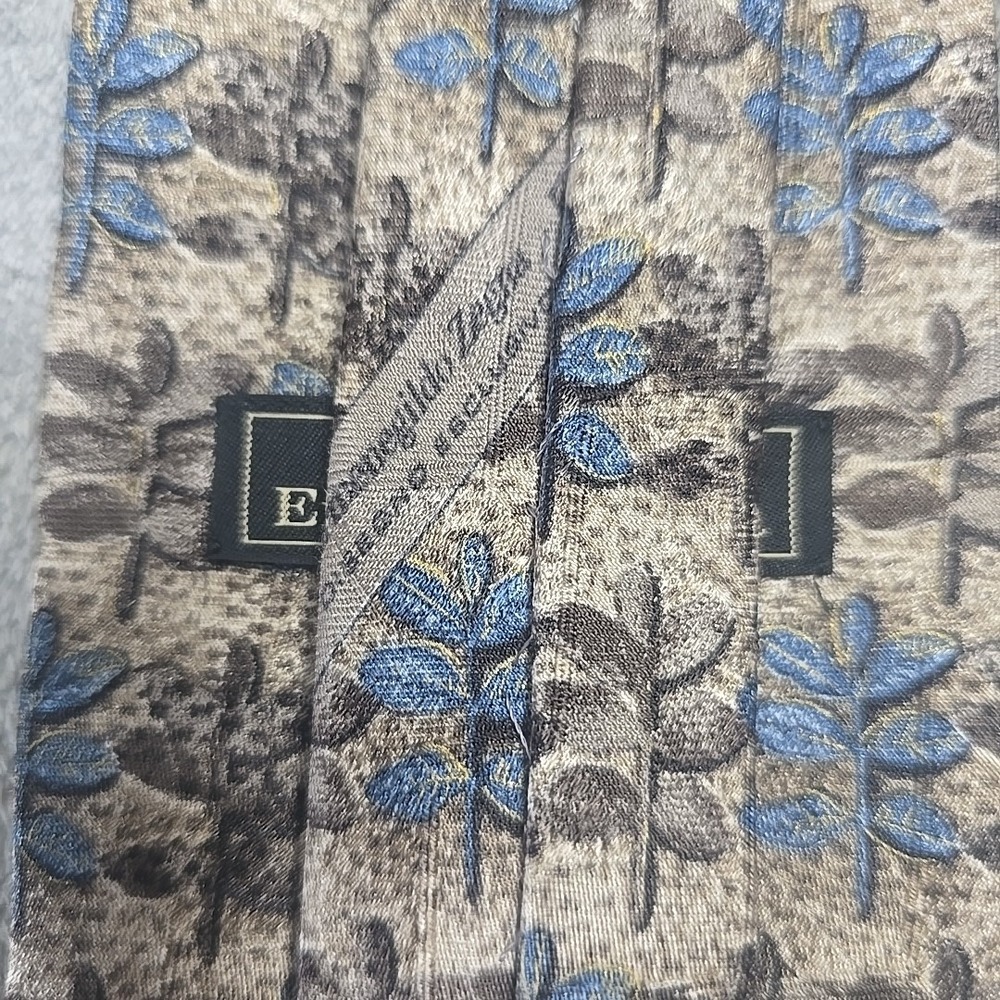 Ermenegildo Zegna Exclusive Design Silk Necktie Floral Geometric Italian - Picture 3 of 7